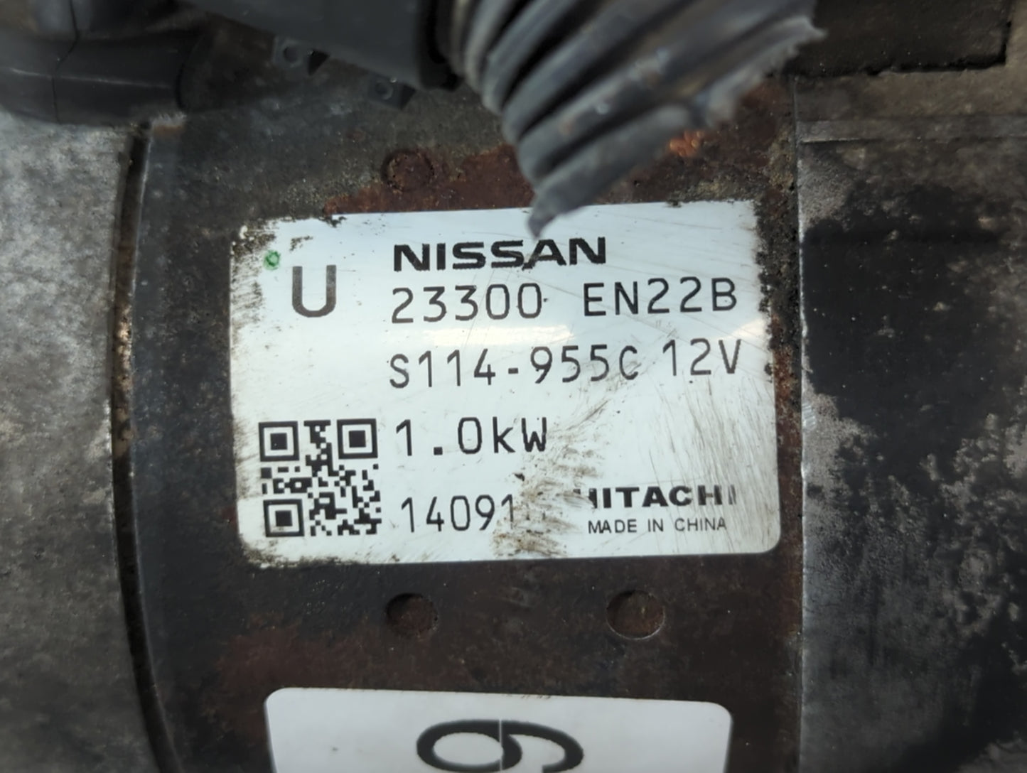 2013-2017 Nissan Juke Car Starter Motor Solenoid OEM P/N:S114-955C 12V 23300 EN22B Fits OEM Used Auto Parts - Oemusedautopar