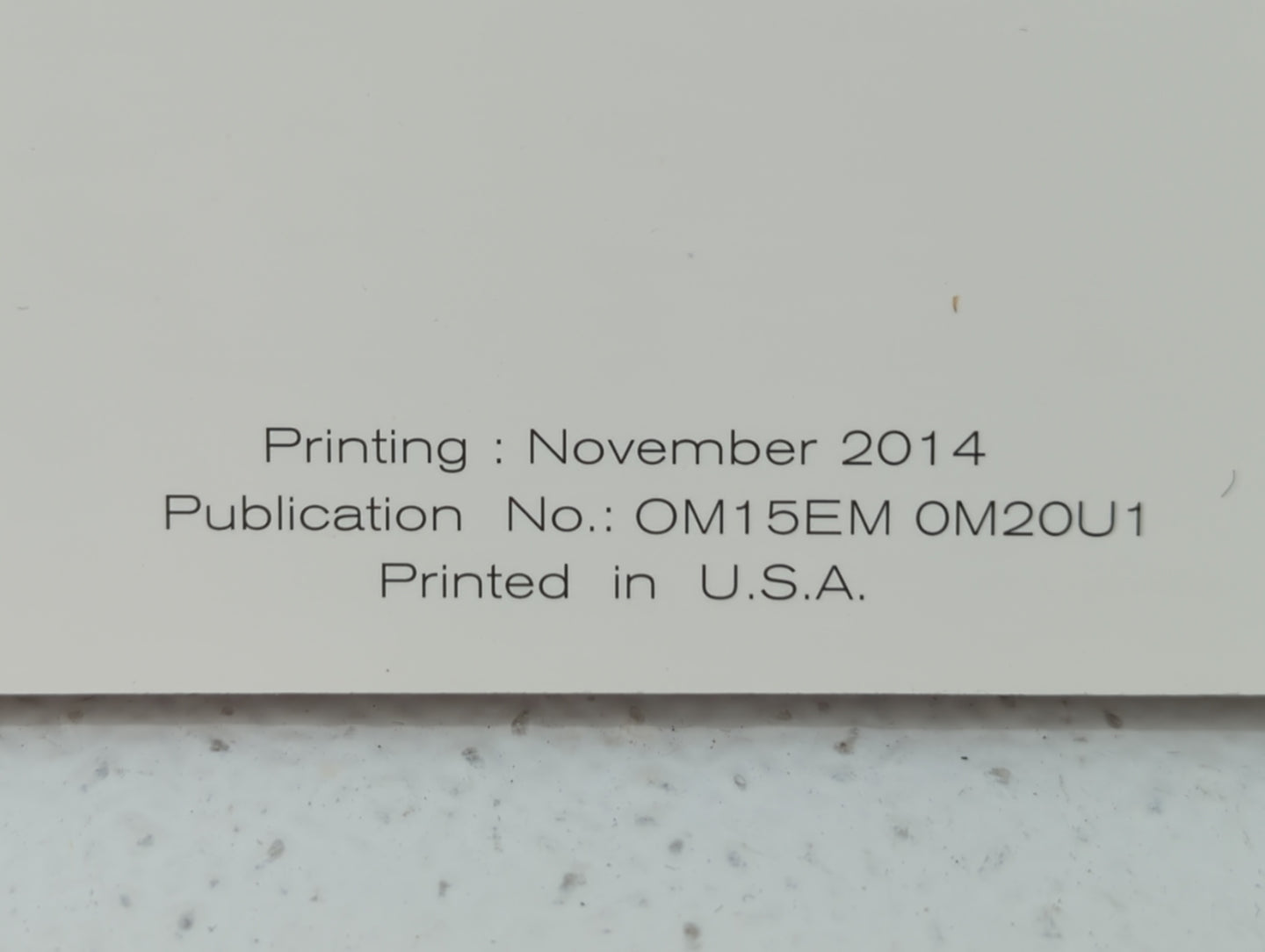 2015 Nissan Nv200 Owners Manual Book Guide P/N:OM15EM OM20U OEM Used Auto Parts - Oemusedautoparts1.com