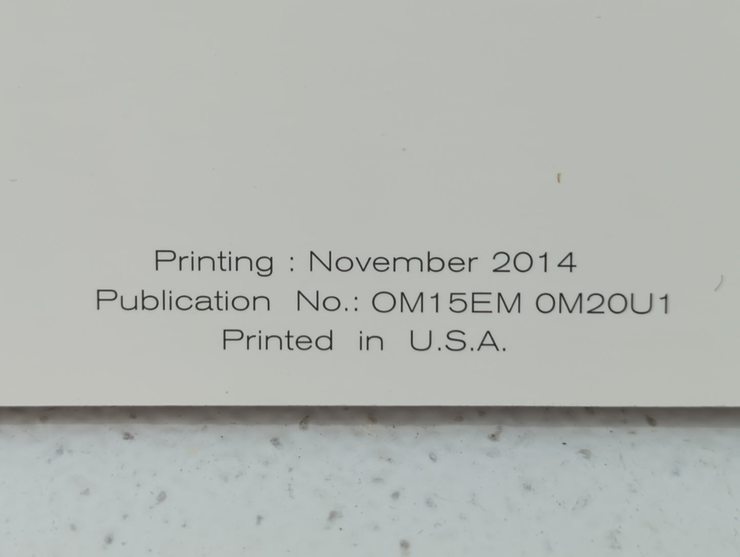 2015 Nissan Nv200 Owners Manual Book Guide P/N:OM15EM OM20U OEM Used Auto Parts - Oemusedautoparts1.com