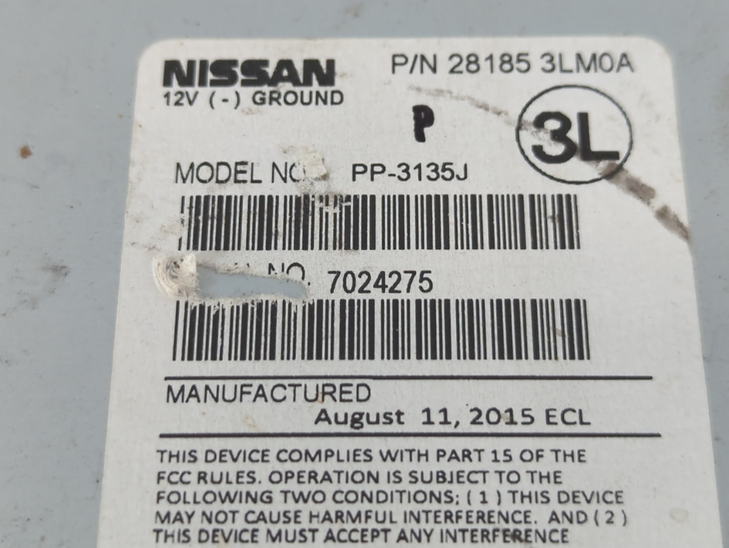 2014-2016 Nissan Nv200 Am Fm Cd Player Radio Receiver - Oemusedautoparts1.com
