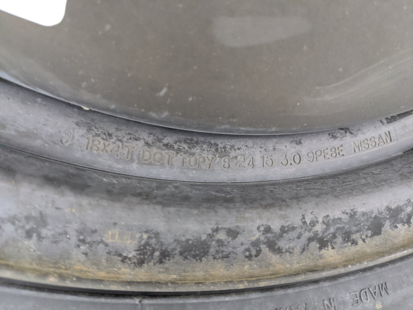 2013-2015 Nissan Pathfinder Spare Donut Tire Wheel Rim Oem 1455280 - Oemusedautoparts1.com