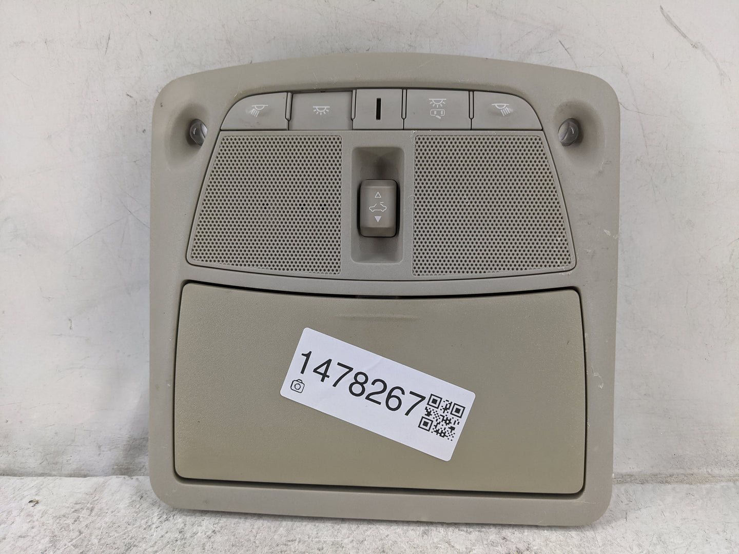 2015 Nissan Pathfinder Overhead Roof Console Tan - Oemusedautoparts1.com