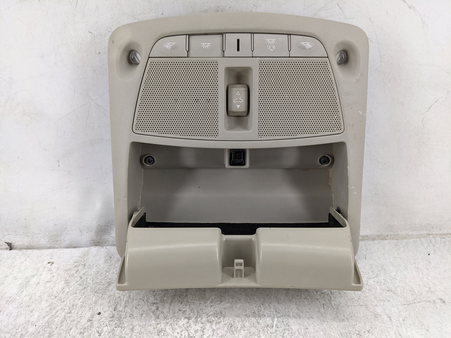 2015 Nissan Pathfinder Overhead Roof Console Tan - Oemusedautoparts1.com