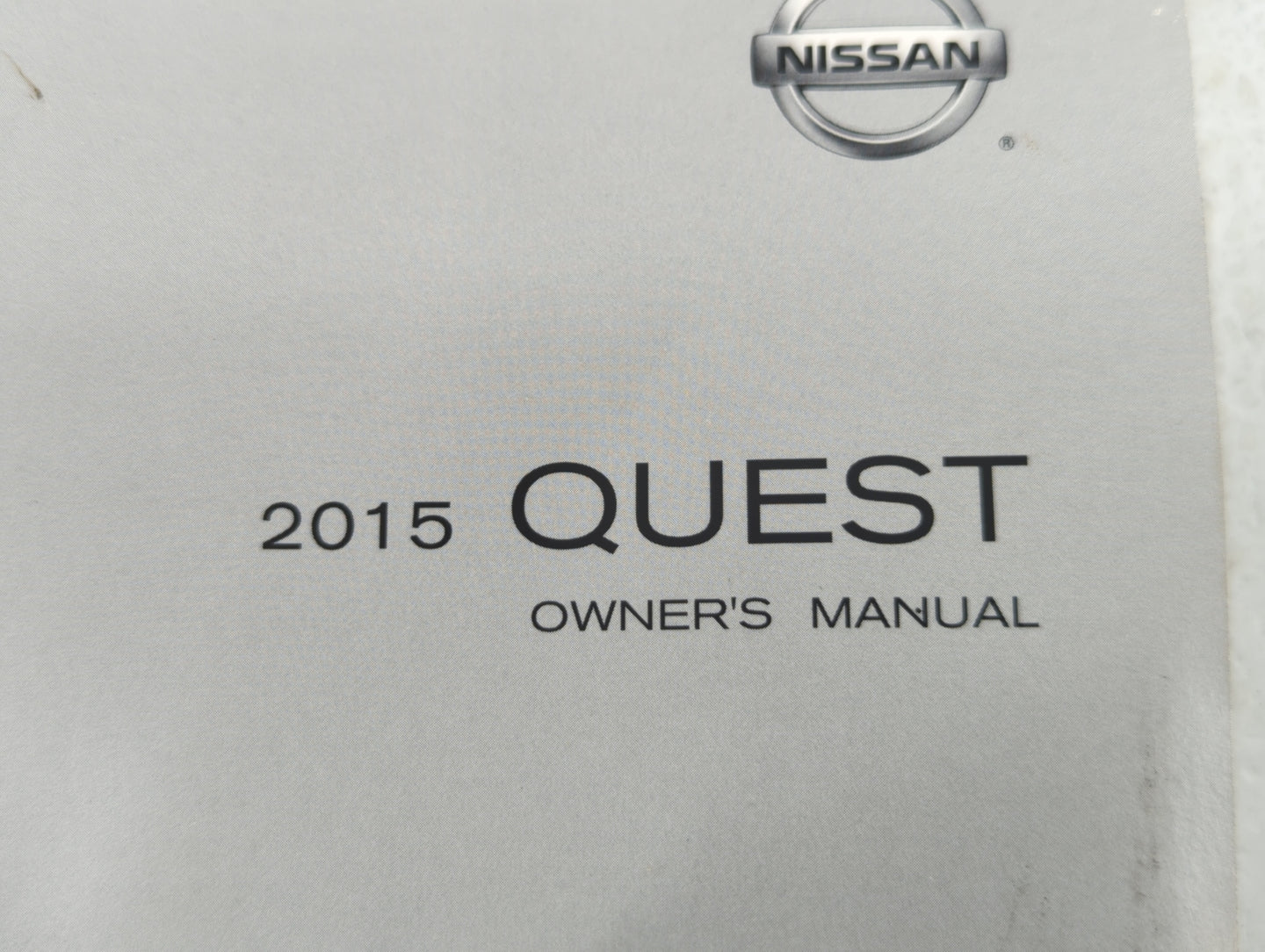 2015 Nissan Quest Owners Manual Book Guide OEM Used Auto Parts - Oemusedautoparts1.com