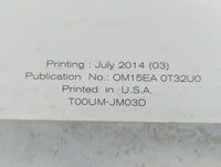 2015 Nissan Rogue Owners Manual Book Guide P/N:OM15EA 0T32U0 OEM Used Auto Parts - Oemusedautoparts1.com