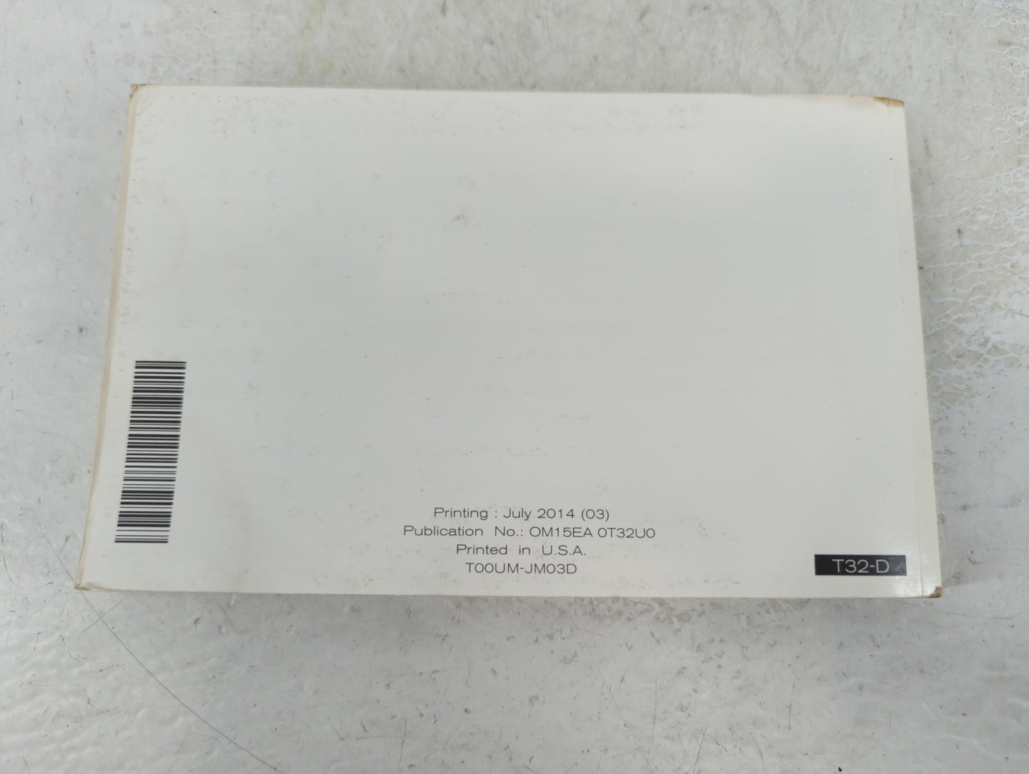 2015 Nissan Rogue Owners Manual Book Guide P/N:OM15EA 0T32U0 OEM Used Auto Parts - Oemusedautoparts1.com