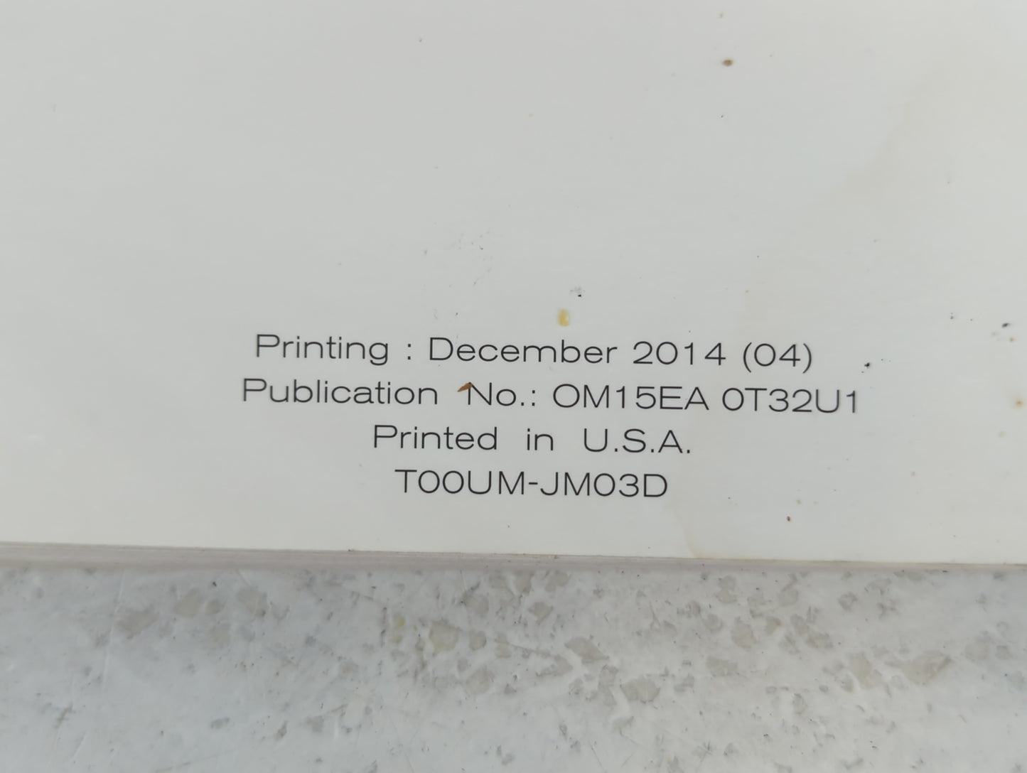 2015 Nissan Rogue Owners Manual Book Guide P/N:OM15EA 0T32U1 OEM Used Auto Parts - Oemusedautoparts1.com