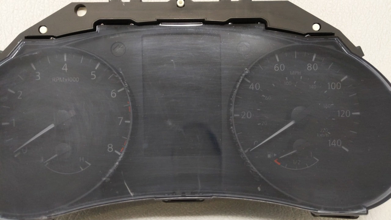 2015 Nissan Rogue Instrument Cluster Speedometer Gauges P/N:5HA3A/BCAP 5HA0A/PLMP Fits OEM Used Auto Parts - Oemusedautopart