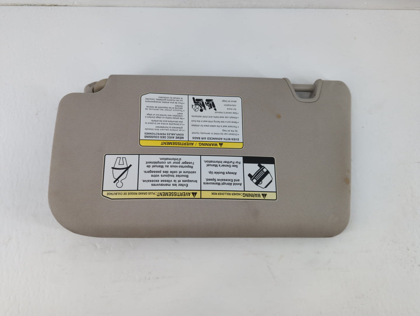 2014-2017 Nissan Rogue Sun Visor Shade Replacement Passenger Right Mirror Fits Fits 2014 2015 2016 2017 OEM Used Auto Parts 