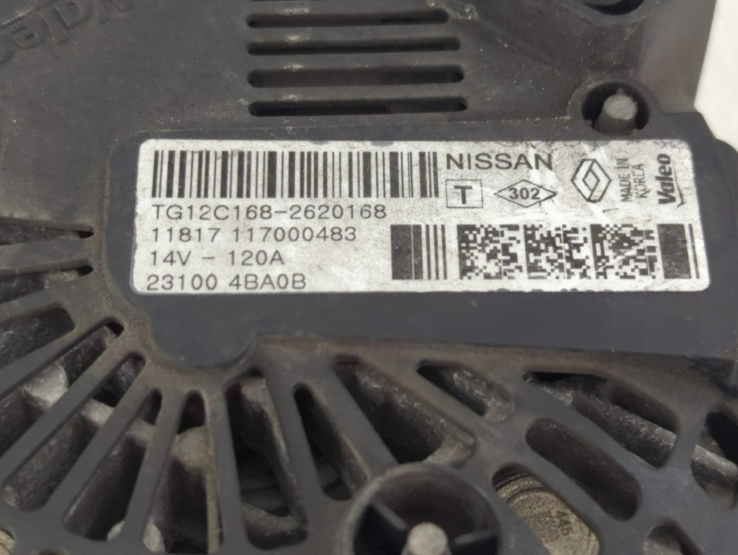 2014-2020 Nissan Rogue Alternator Replacement Generator Charging Assembly Engine OEM P/N:23100 4BA0B Fits OEM Used Auto Part