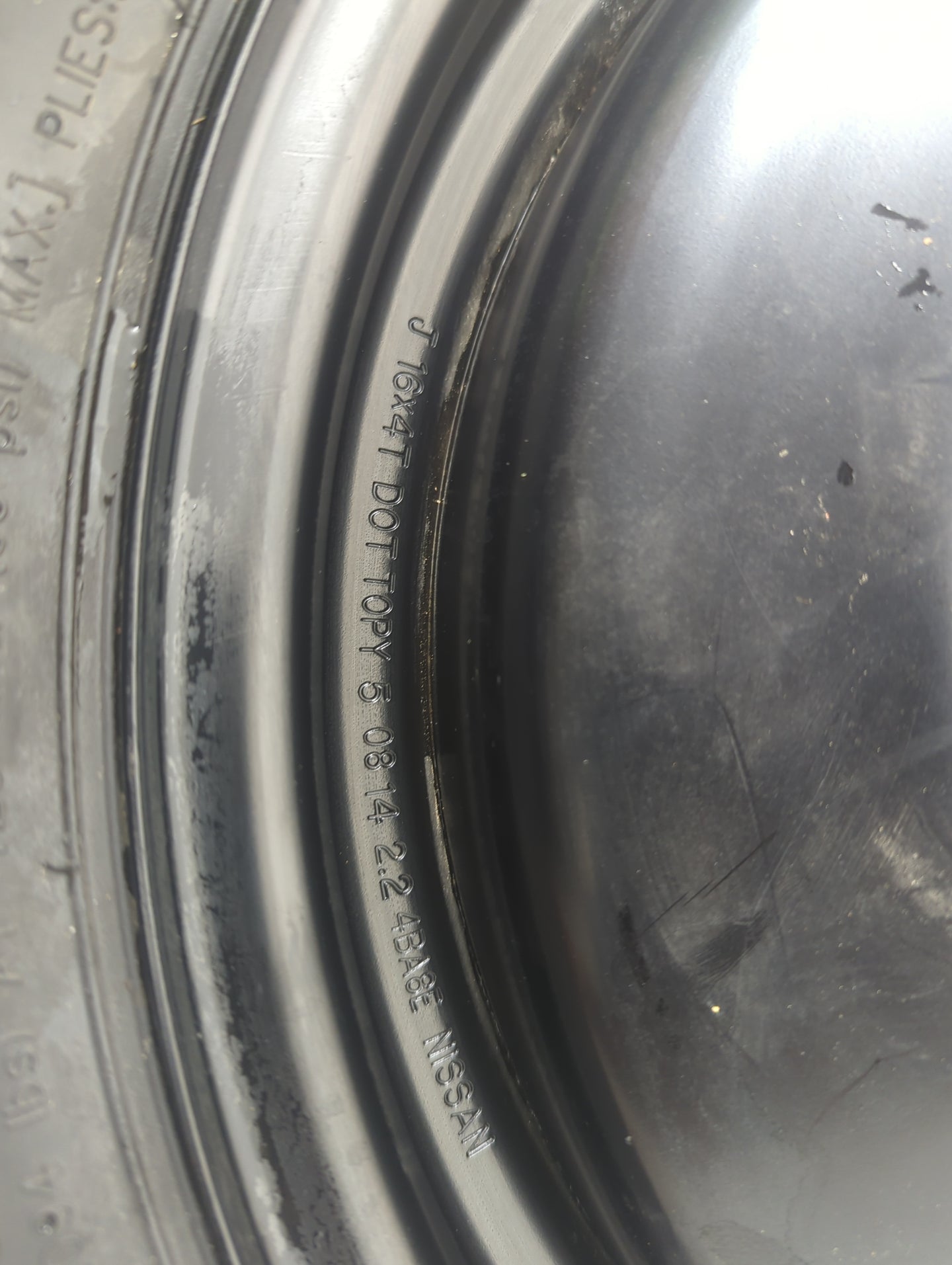 2014-2020 Nissan Rogue Spare Donut Tire Wheel Rim Oem 1374896 - Oemusedautoparts1.com