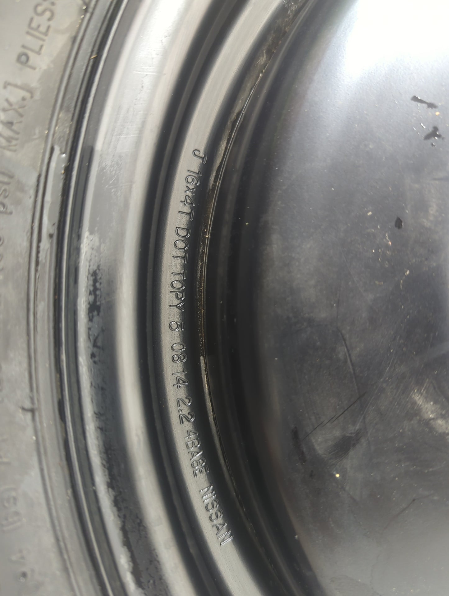 2014-2020 Nissan Rogue Spare Donut Tire Wheel Rim Oem 1374896 - Oemusedautoparts1.com