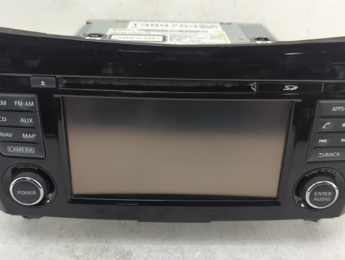 2015-2016 Nissan Rogue Radio AM FM Cd Player Receiver Replacement P/N:259159TB1A Fits Fits 2015 2016 OEM Used Auto Parts - O