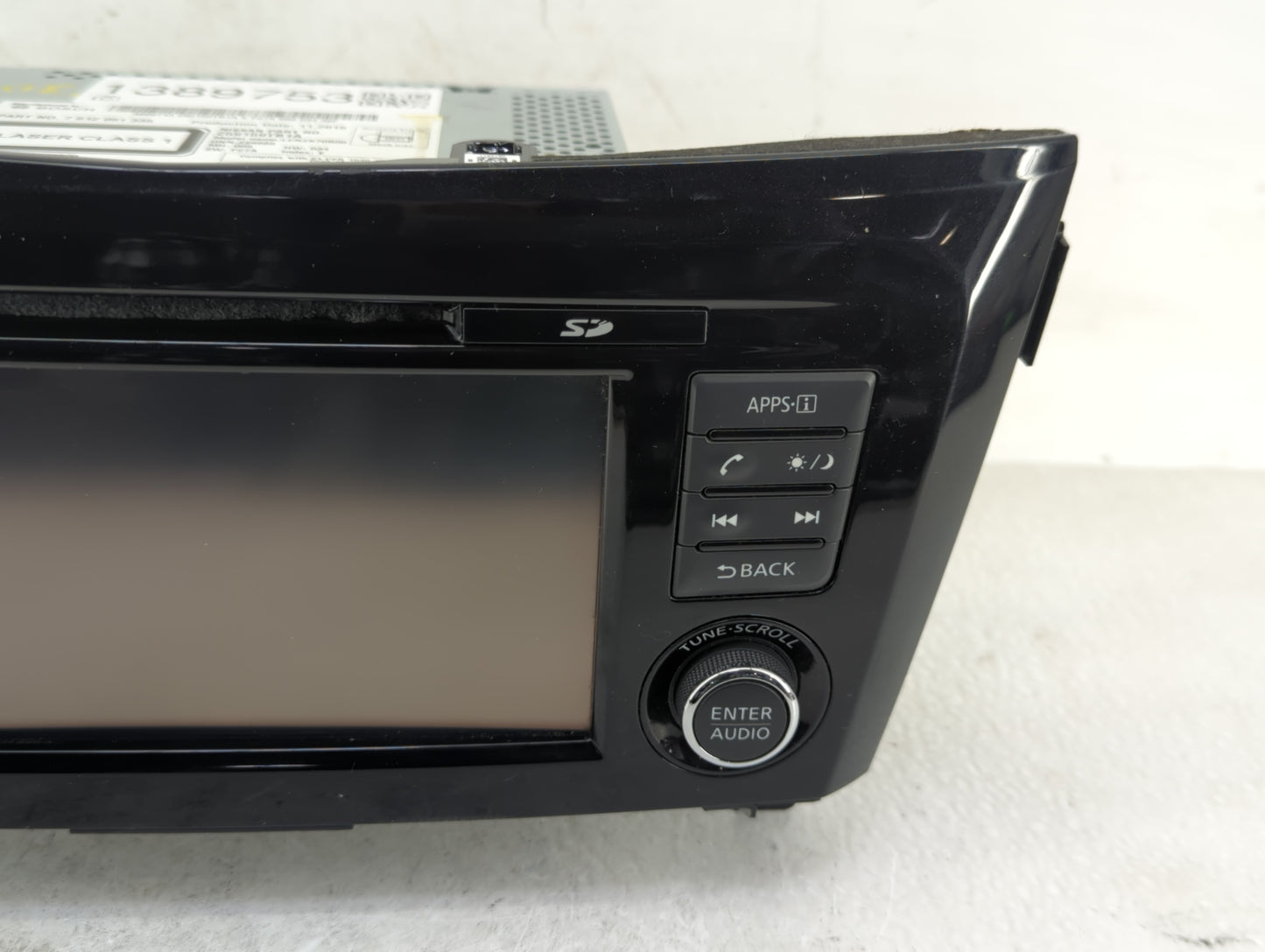 2015-2016 Nissan Rogue Radio AM FM Cd Player Receiver Replacement P/N:259159TB1A Fits Fits 2015 2016 OEM Used Auto Parts - O