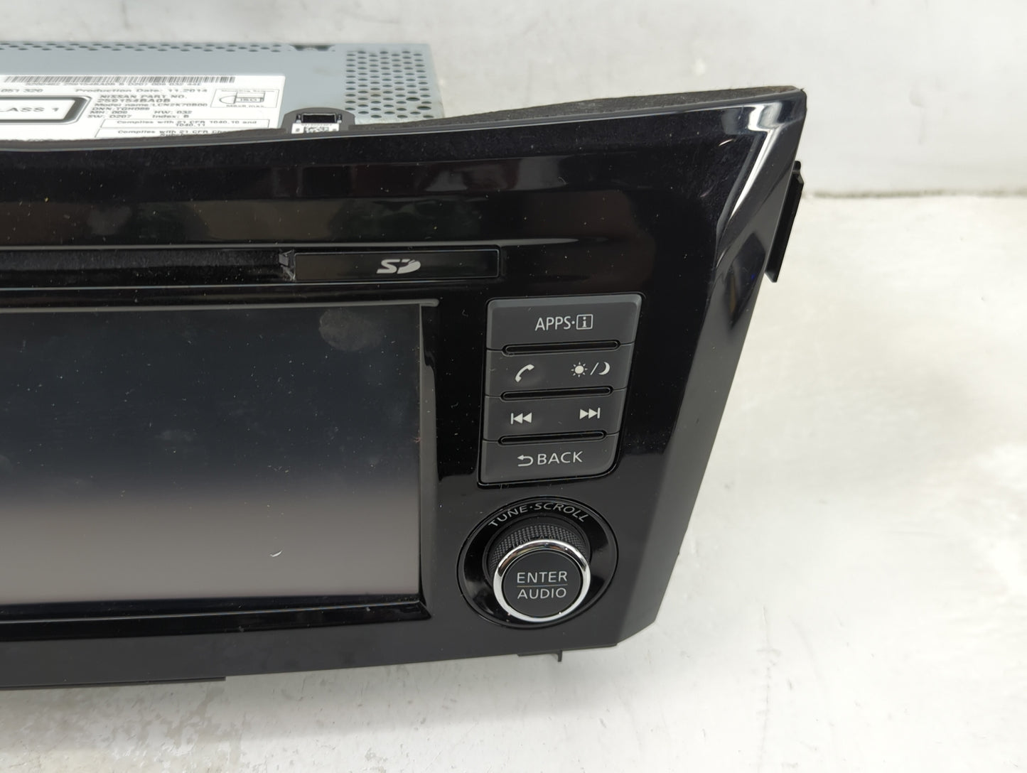 2015 Nissan Rogue Radio AM FM Cd Player Receiver Replacement P/N:7612051320 Fits OEM Used Auto Parts - Oemusedautoparts1.com