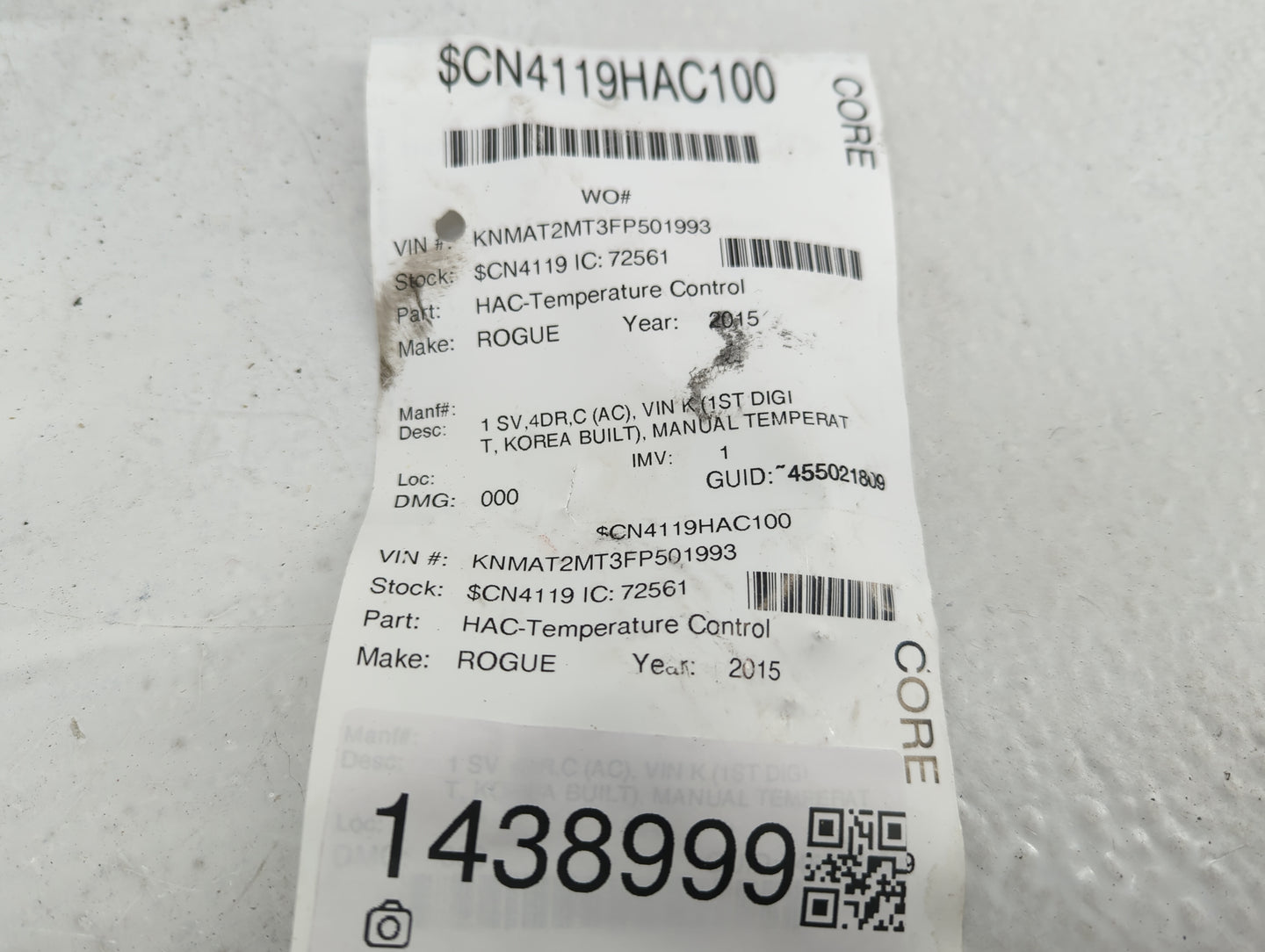 2014-2016 Nissan Rogue Climate Control Module Temperature AC/Heater Replacement P/N:27500 4BA0C Fits Fits 2014 2015 2016 OEM