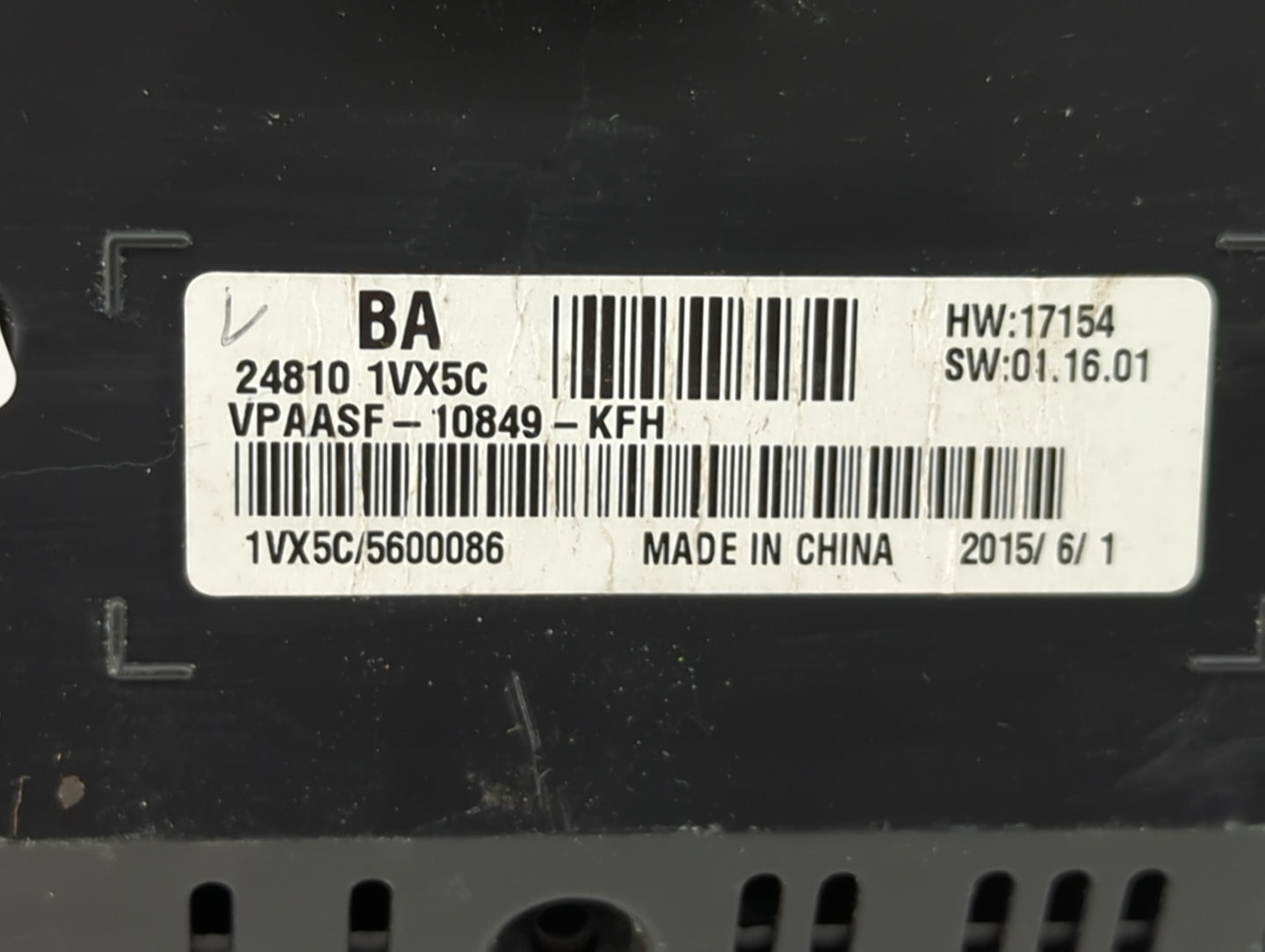 2012-2015 Nissan Rogue Instrument Cluster Speedometer Gauges P/N:24810 1VX5C VPAASF-10849-KFH Fits Fits 2012 2013 2014 2015 