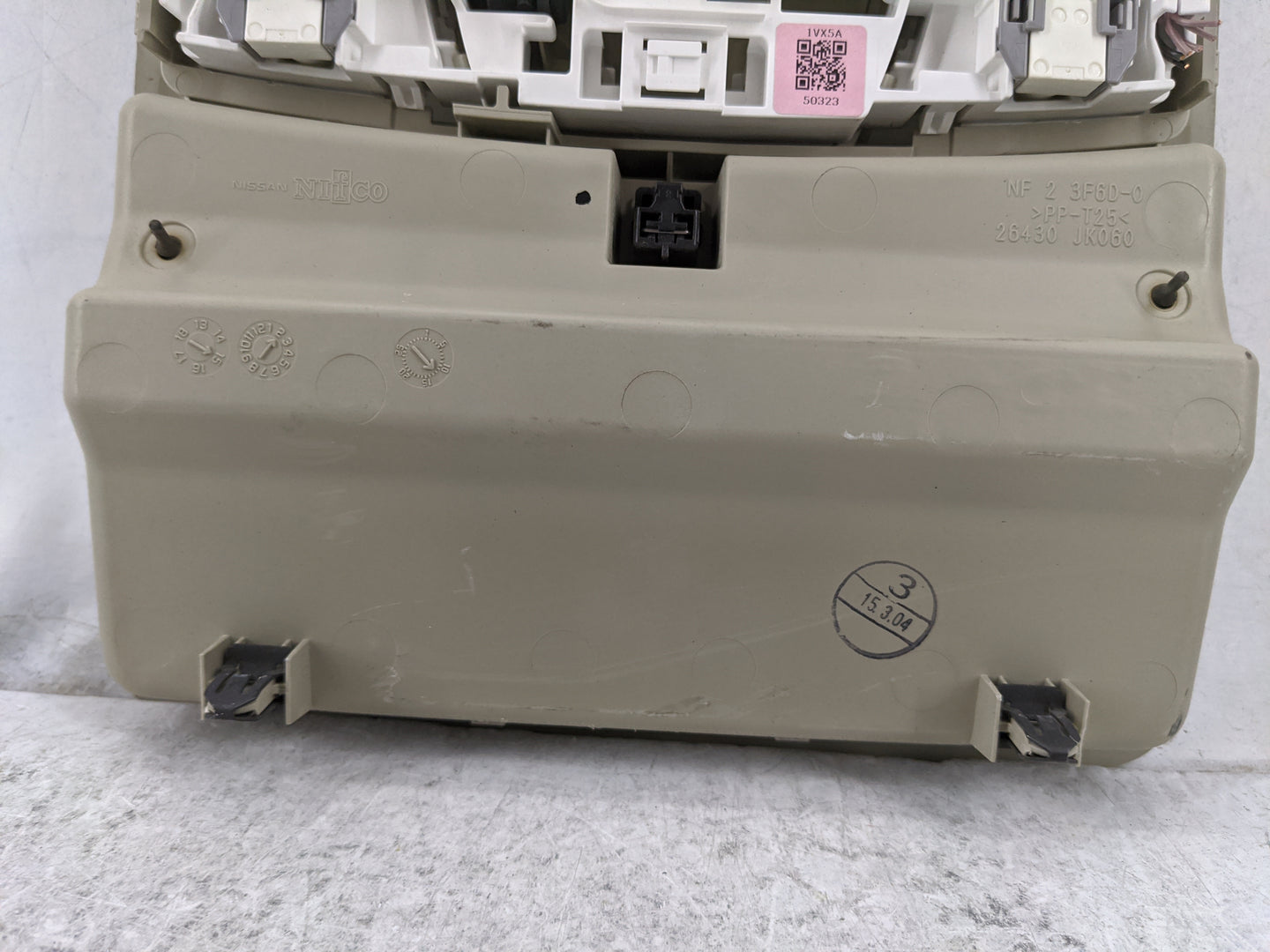 2015 Nissan Rogue Overhead Roof Console Tan 1478178 - Oemusedautoparts1.com