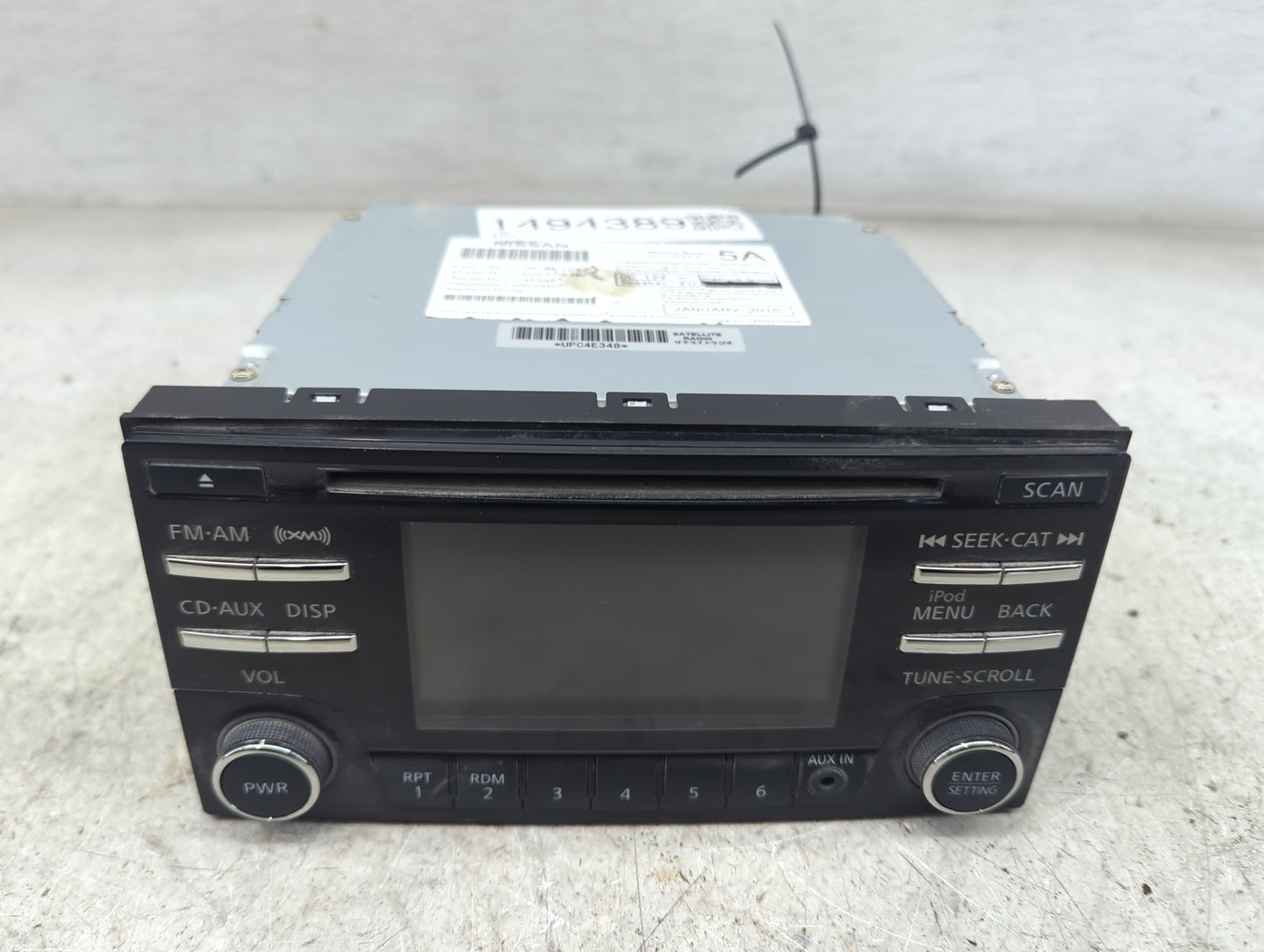 2012-2015 Nissan Rogue Radio AM FM Cd Player Receiver Replacement P/N:28185 1VX2A CQ-FN51E06D Fits Fits 2012 2013 2014 2015 