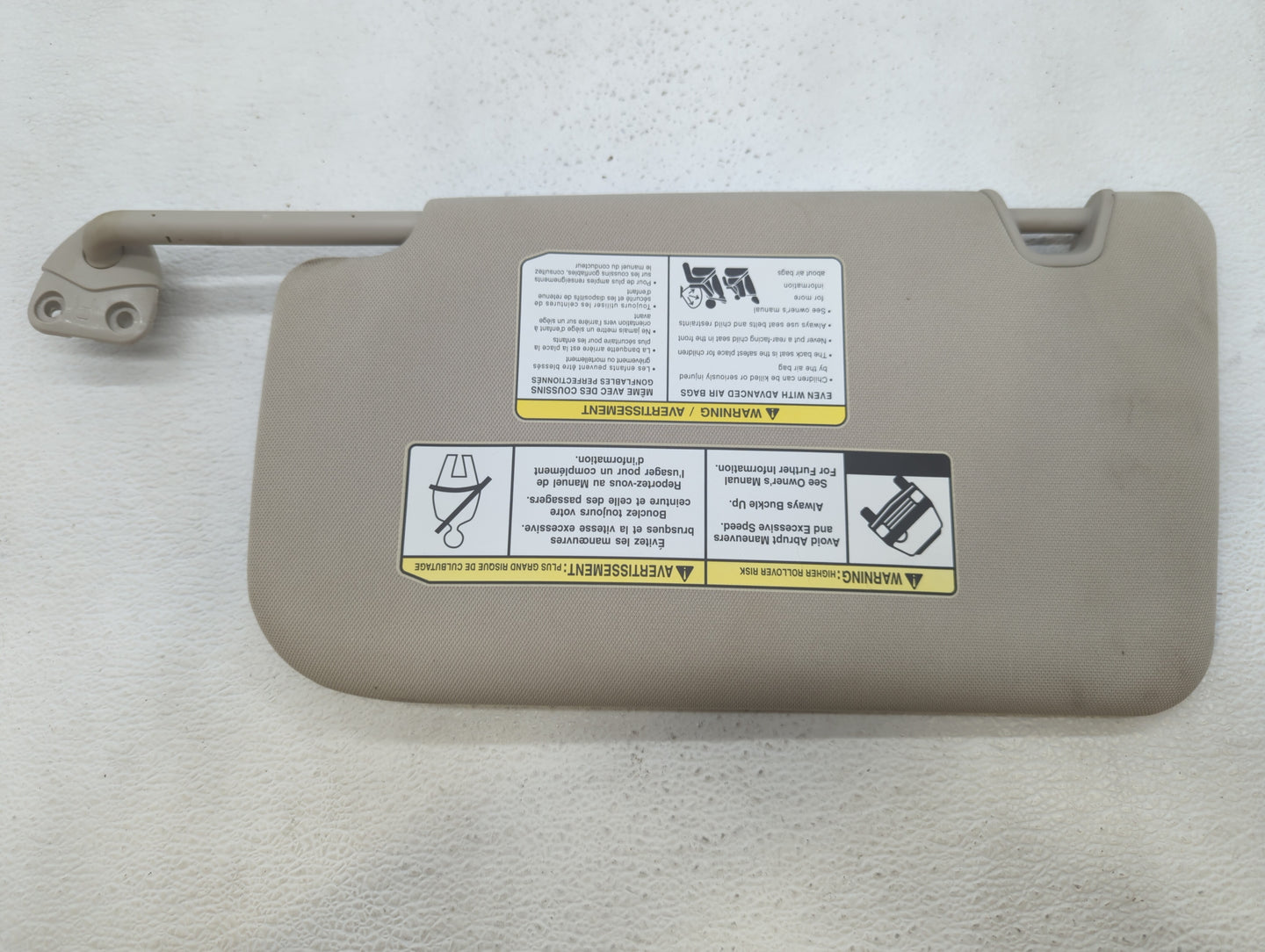 2014-2017 Nissan Rogue Sun Visor Shade Replacement Passenger Right Mirror Fits Fits 2014 2015 2016 2017 OEM Used Auto Parts 