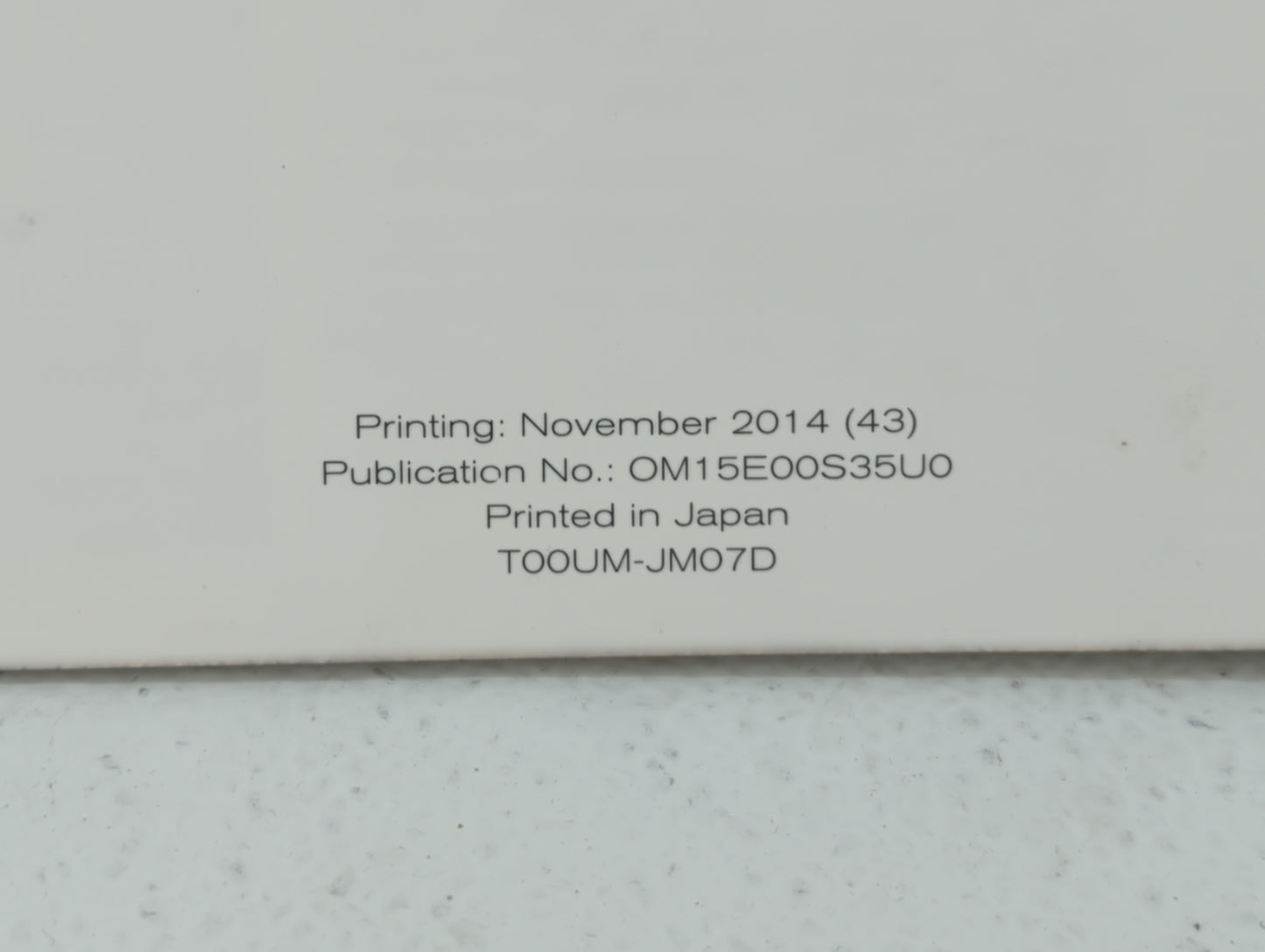 2015 Nissan Rogue Owners Manual Book Guide P/N:OM15E00S35U0 OEM Used Auto Parts - Oemusedautoparts1.com