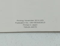 2015 Nissan Rogue Owners Manual Book Guide P/N:OM15E00S35U0 OEM Used Auto Parts - Oemusedautoparts1.com