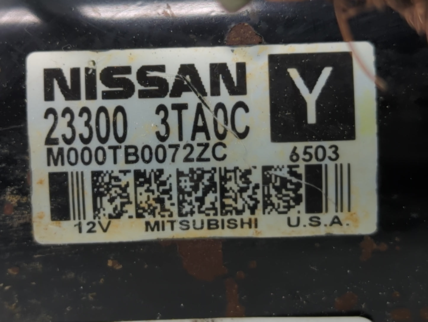 2015-2020 Nissan Rogue Car Starter Motor Solenoid OEM P/N:23300 3TA0C Fits Fits 2015 2016 2017 2018 2019 2020 OEM Used Auto 