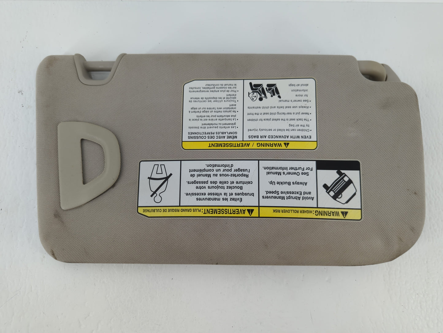 2014-2017 Nissan Rogue Sun Visor Shade Replacement Passenger Right Mirror Fits Fits 2014 2015 2016 2017 OEM Used Auto Parts 