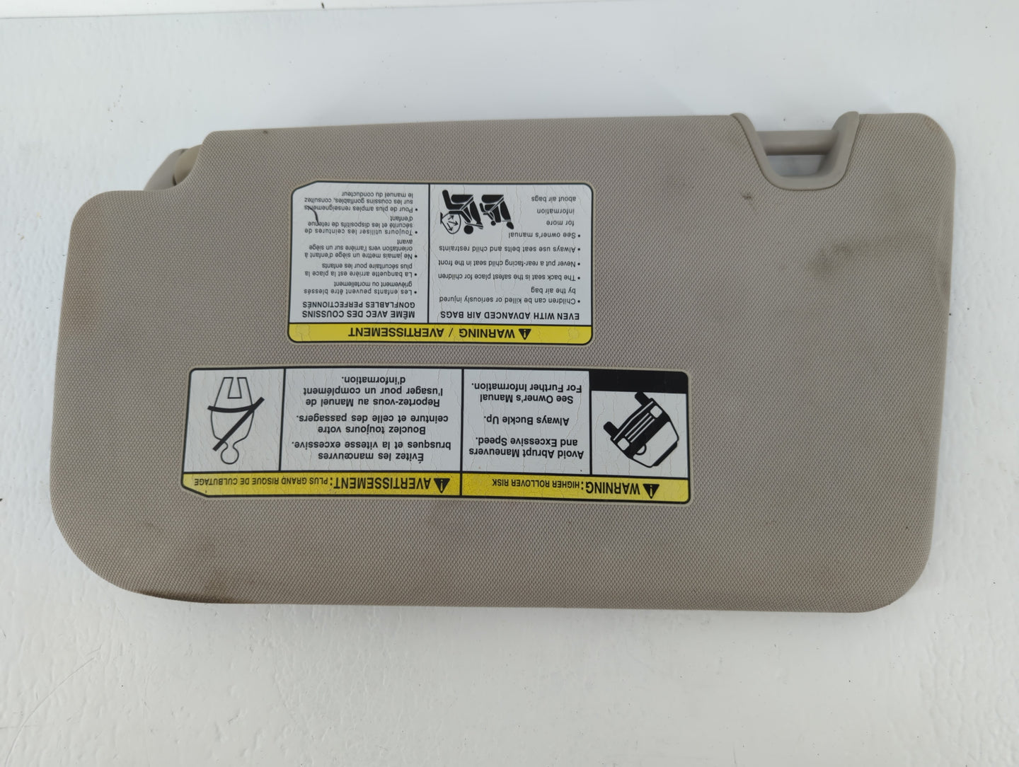 2014-2017 Nissan Rogue Sun Visor Shade Replacement Passenger Right Mirror Fits Fits 2014 2015 2016 2017 OEM Used Auto Parts 