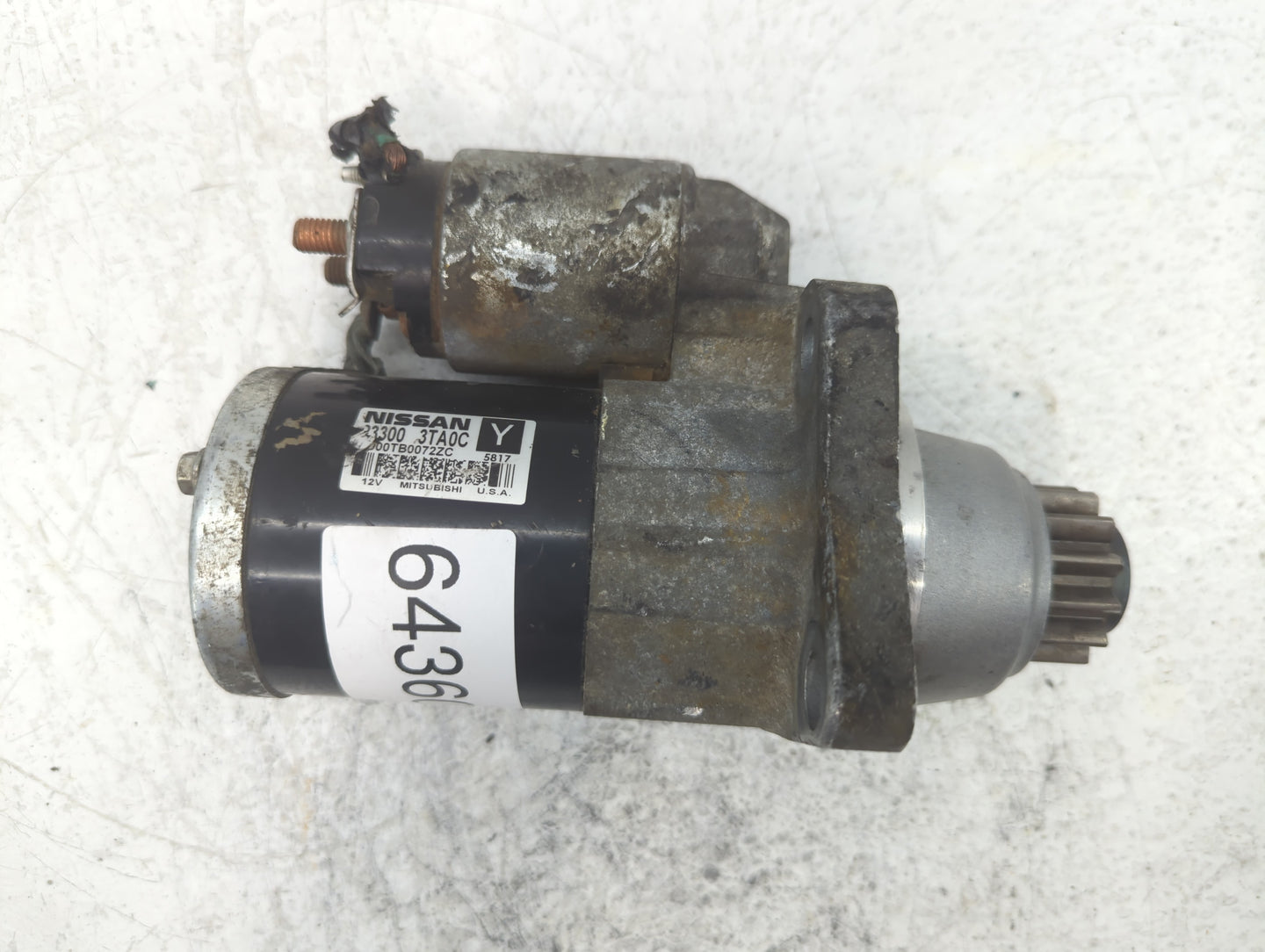 2015-2020 Nissan Rogue Car Starter Motor Solenoid OEM P/N:33300 3TA0C Fits Fits 2015 2016 2017 2018 2019 2020 OEM Used Auto 
