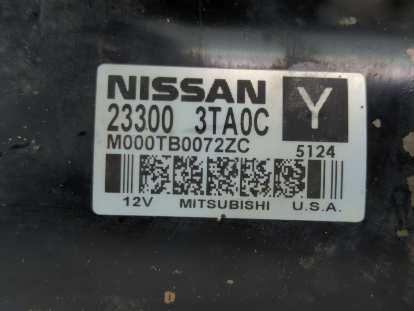 2015-2020 Nissan Rogue Car Starter Motor Solenoid OEM P/N:M000TB0072ZC 23300 3TA0C Fits Fits 2015 2016 2017 2018 2019 2020 O