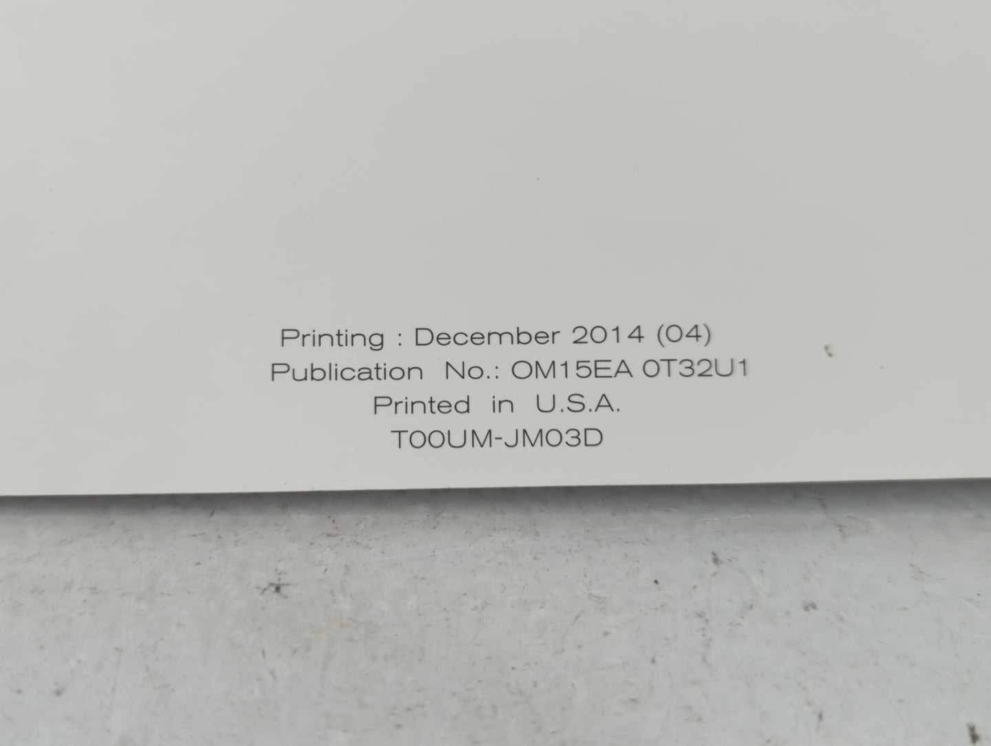 2015 Nissan Rogue Owners Manual Book Guide P/N:T00UM-JM03D OEM Used Auto Parts - Oemusedautoparts1.com