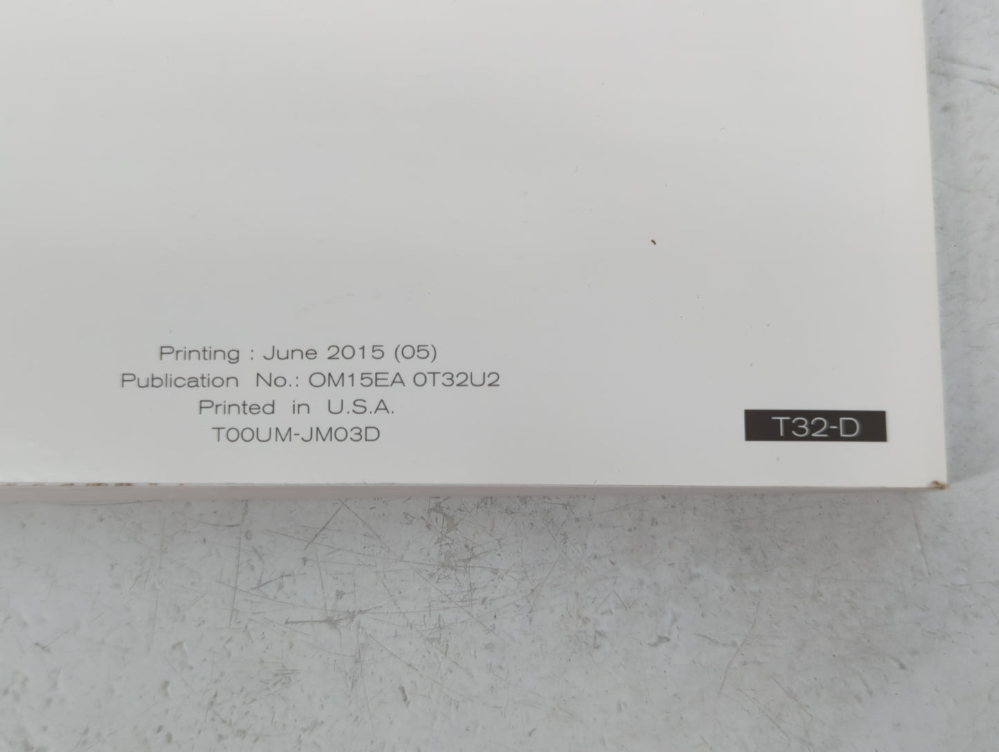 2015 Nissan Rogue Owners Manual Book Guide P/N:OM15EA OT32U2 OEM Used Auto Parts - Oemusedautoparts1.com