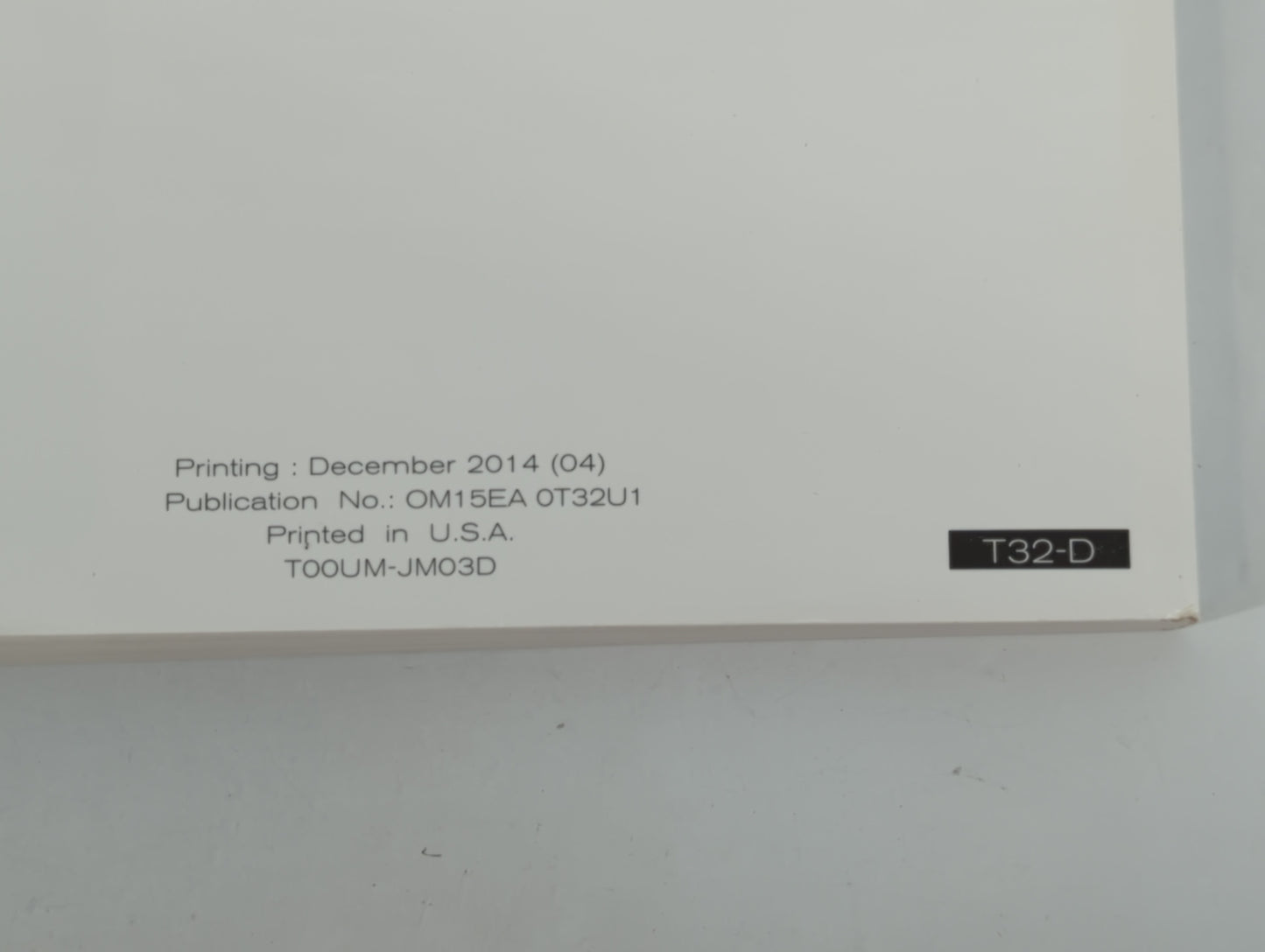 2015 Nissan Rogue Owners Manual Book Guide P/N:OM15EA 0T32U1 OEM Used Auto Parts - Oemusedautoparts1.com