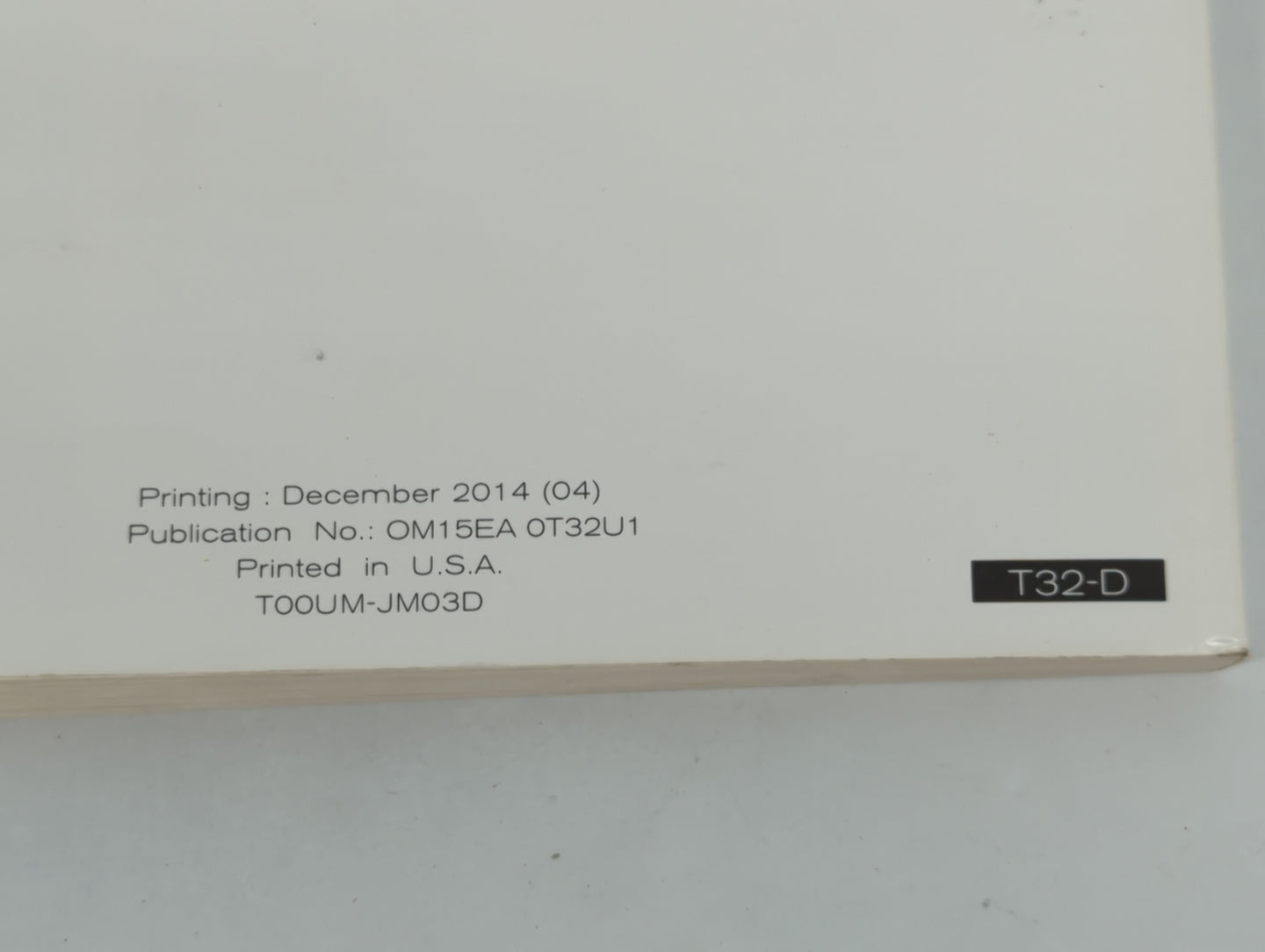 2015 Nissan Rogue Owners Manual Book Guide P/N:OM15EA 0T32U1 OEM Used Auto Parts - Oemusedautoparts1.com