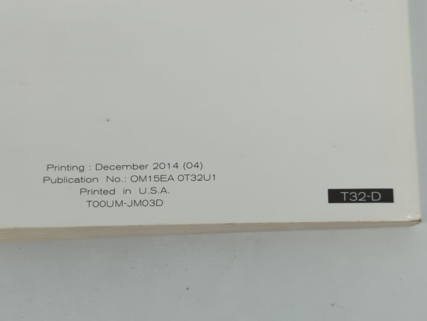 2015 Nissan Rogue Owners Manual Book Guide P/N:OM15EA 0T32U1 OEM Used Auto Parts - Oemusedautoparts1.com