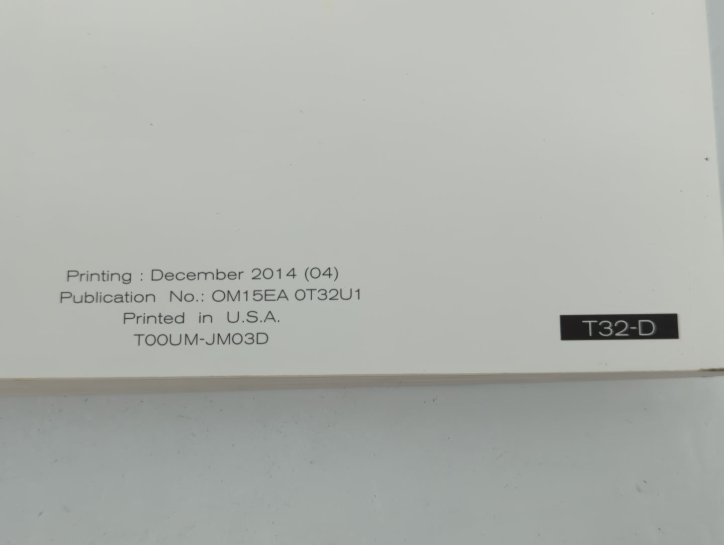 2015 Nissan Rogue Owners Manual Book Guide P/N:OM15EA 0T32U1 OEM Used Auto Parts - Oemusedautoparts1.com