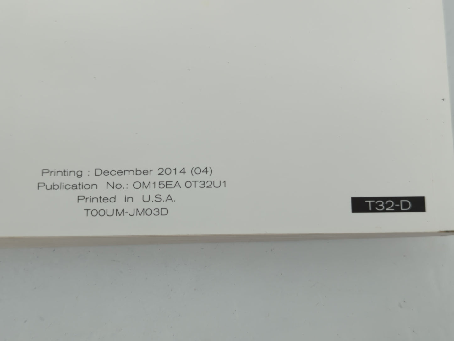 2015 Nissan Rogue Owners Manual Book Guide P/N:OM15EA 0T32U1 OEM Used Auto Parts - Oemusedautoparts1.com