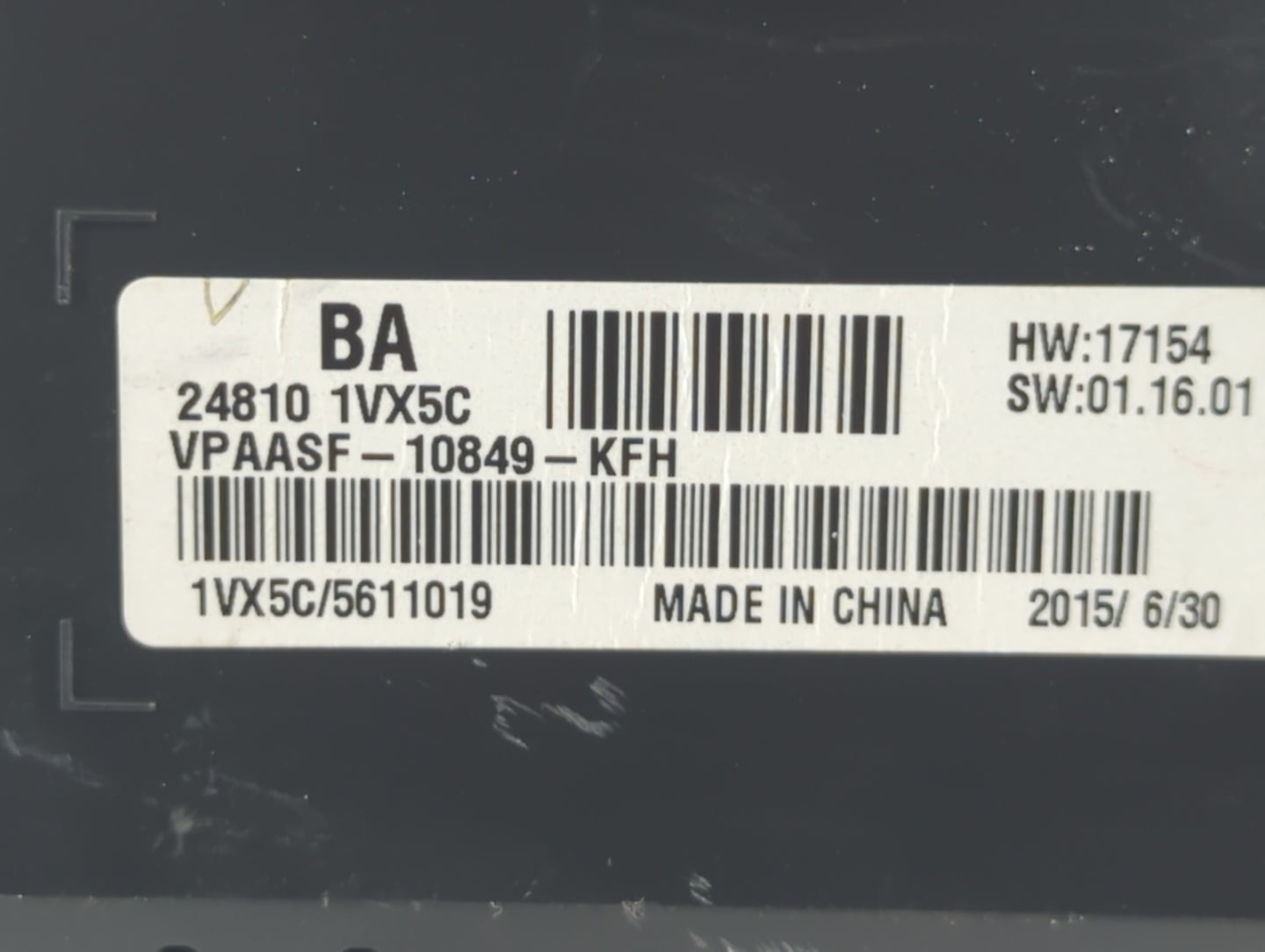 2015 Nissan Rogue Select Instrument Cluster Speedometer Gauges P/N:VPAASF-10849-KFH 24810-1VX5C Fits Fits 2012 2013 2014 OEM