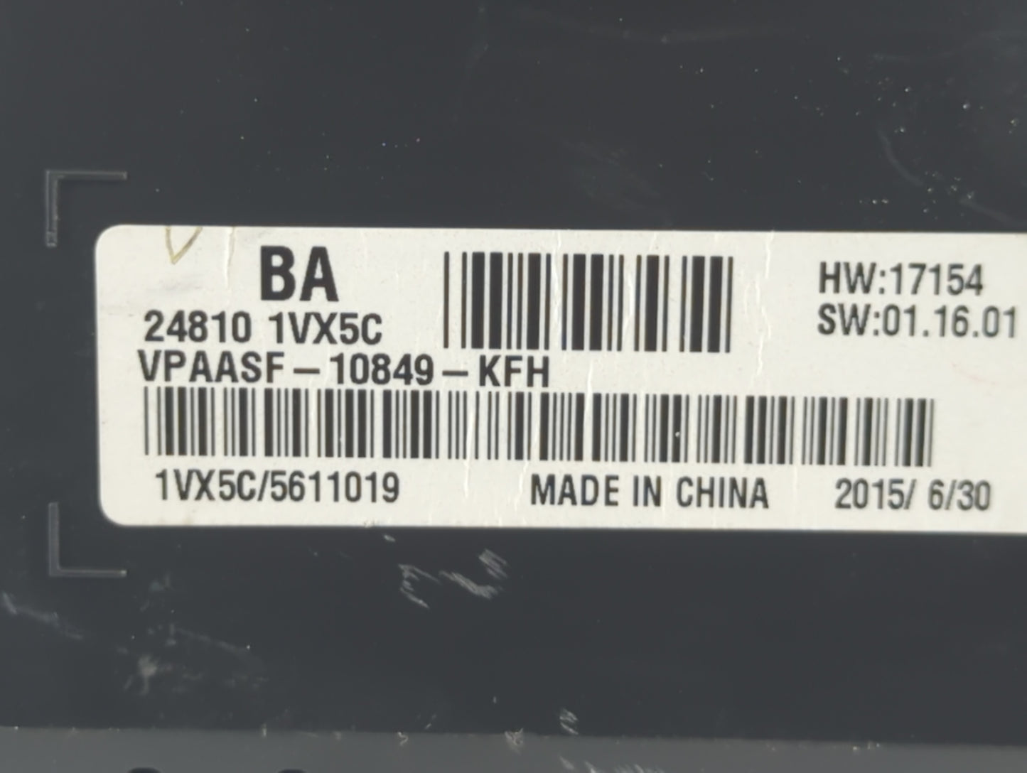 2015 Nissan Rogue Select Instrument Cluster Speedometer Gauges P/N:VPAASF-10849-KFH 24810-1VX5C Fits Fits 2012 2013 2014 OEM