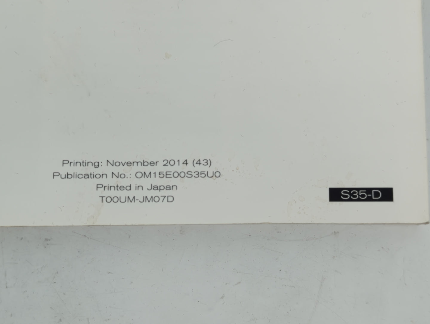 2015 Nissan Rogue Select Owners Manual Book Guide P/N:T00UM-JM07D OEM Used Auto Parts - Oemusedautoparts1.com