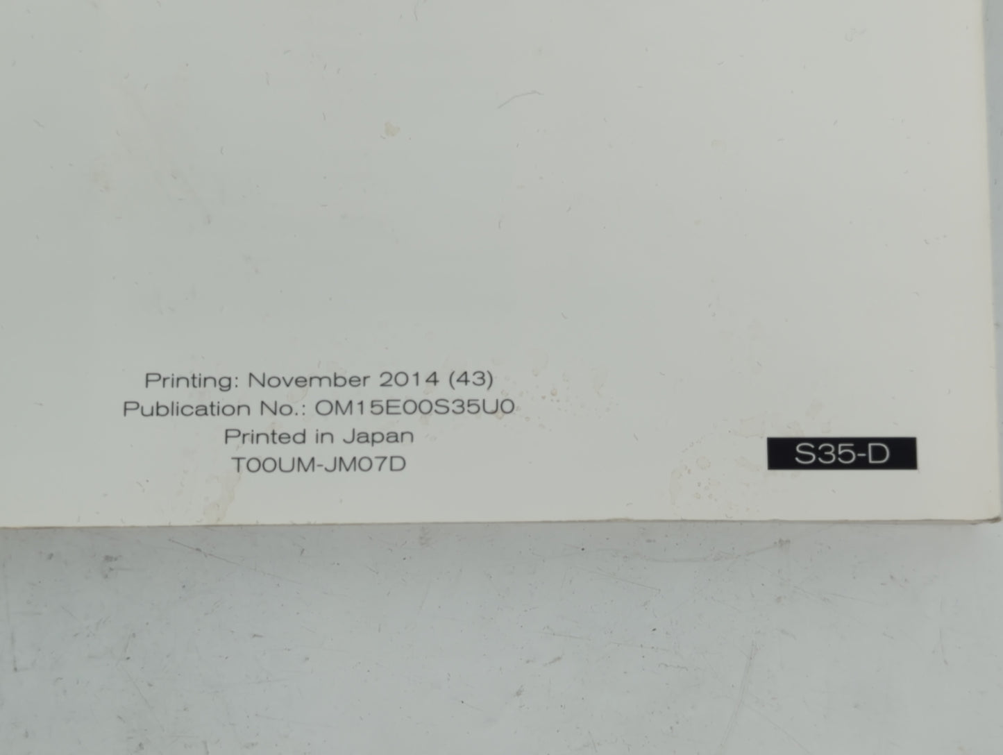 2015 Nissan Rogue Select Owners Manual Book Guide P/N:T00UM-JM07D OEM Used Auto Parts - Oemusedautoparts1.com