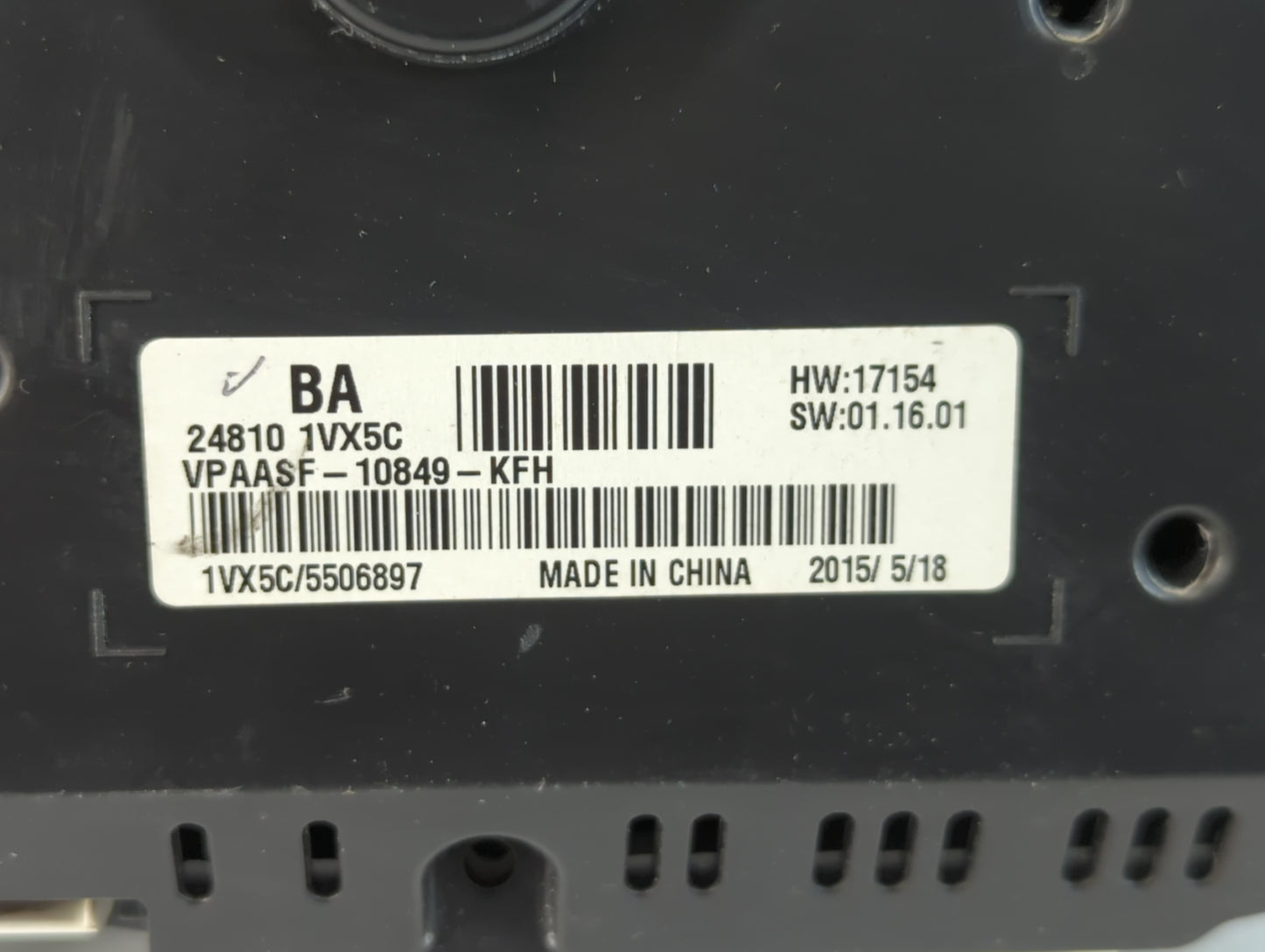 2015 Nissan Rogue Select Instrument Cluster Speedometer Gauges P/N:VPAASF-10849-KFH 24810-1VX5C Fits Fits 2012 2013 2014 OEM