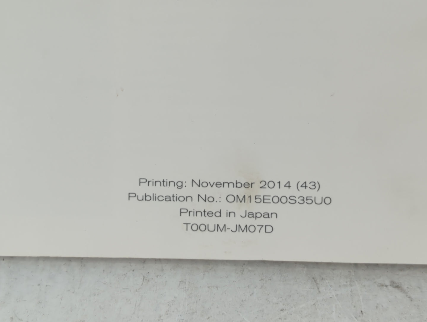 2015 Nissan Rogue Select Owners Manual Book Guide P/N:OM15E00S35U0 OEM Used Auto Parts - Oemusedautoparts1.com