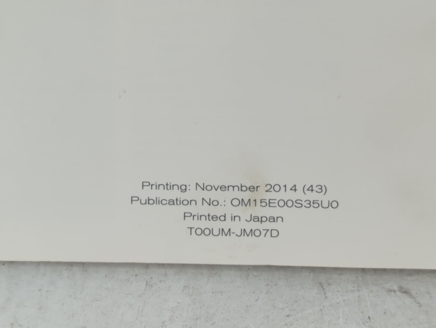 2015 Nissan Rogue Select Owners Manual Book Guide P/N:OM15E00S35U0 OEM Used Auto Parts - Oemusedautoparts1.com