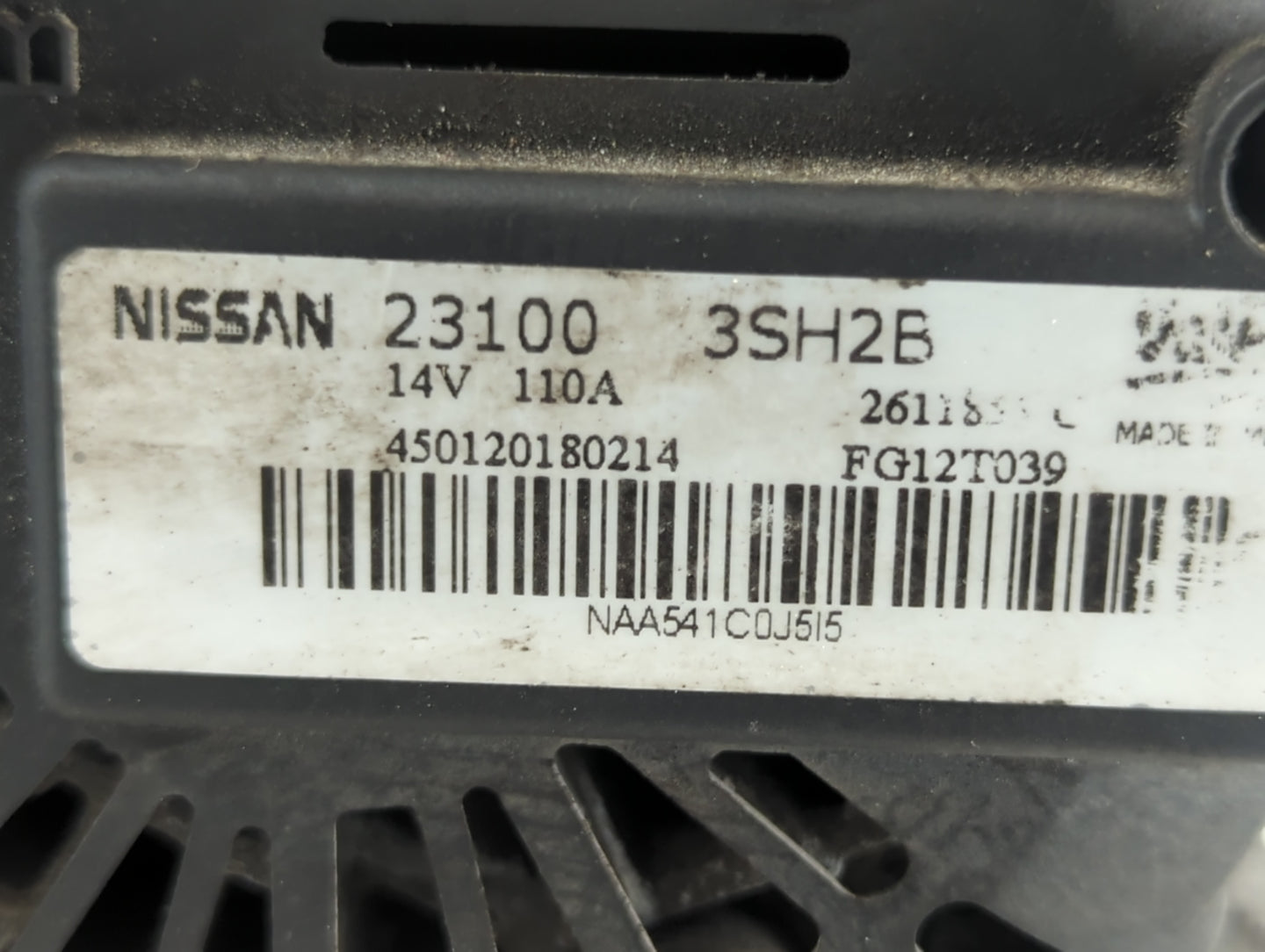 2013-2019 Nissan Sentra Alternator Replacement Generator Charging Assembly Engine OEM P/N:23100 3SH2B Fits OEM Used Auto Par