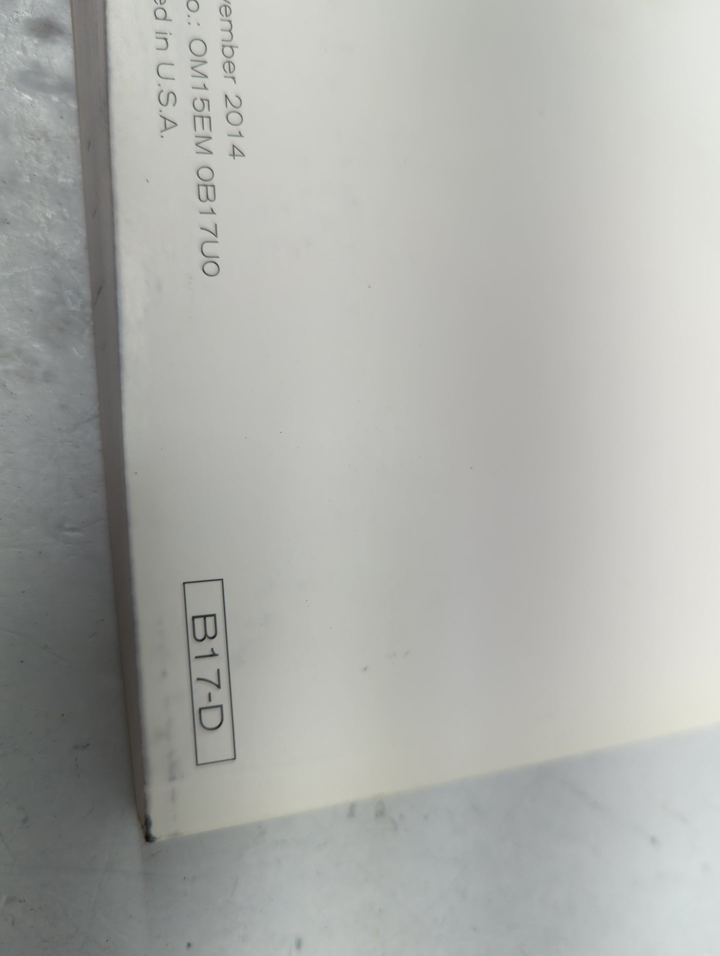 2015 Nissan Sentra Owners Manual Book Guide OEM Used Auto Parts - Oemusedautoparts1.com