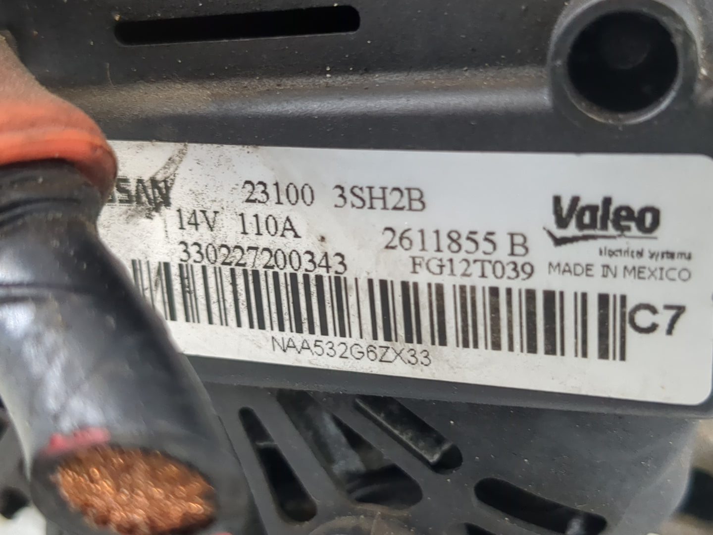 2013-2019 Nissan Sentra Alternator Replacement Generator Charging Assembly Engine OEM P/N:23100 3SH2B Fits OEM Used Auto Par