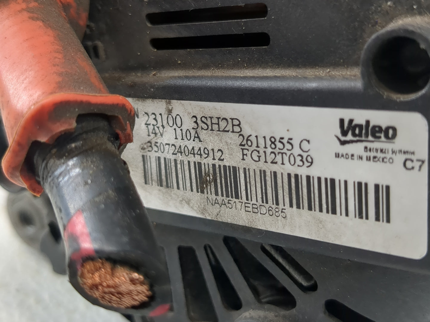 2013-2019 Nissan Sentra Alternator Replacement Generator Charging Assembly Engine OEM P/N:23100 3SH2B Fits OEM Used Auto Par