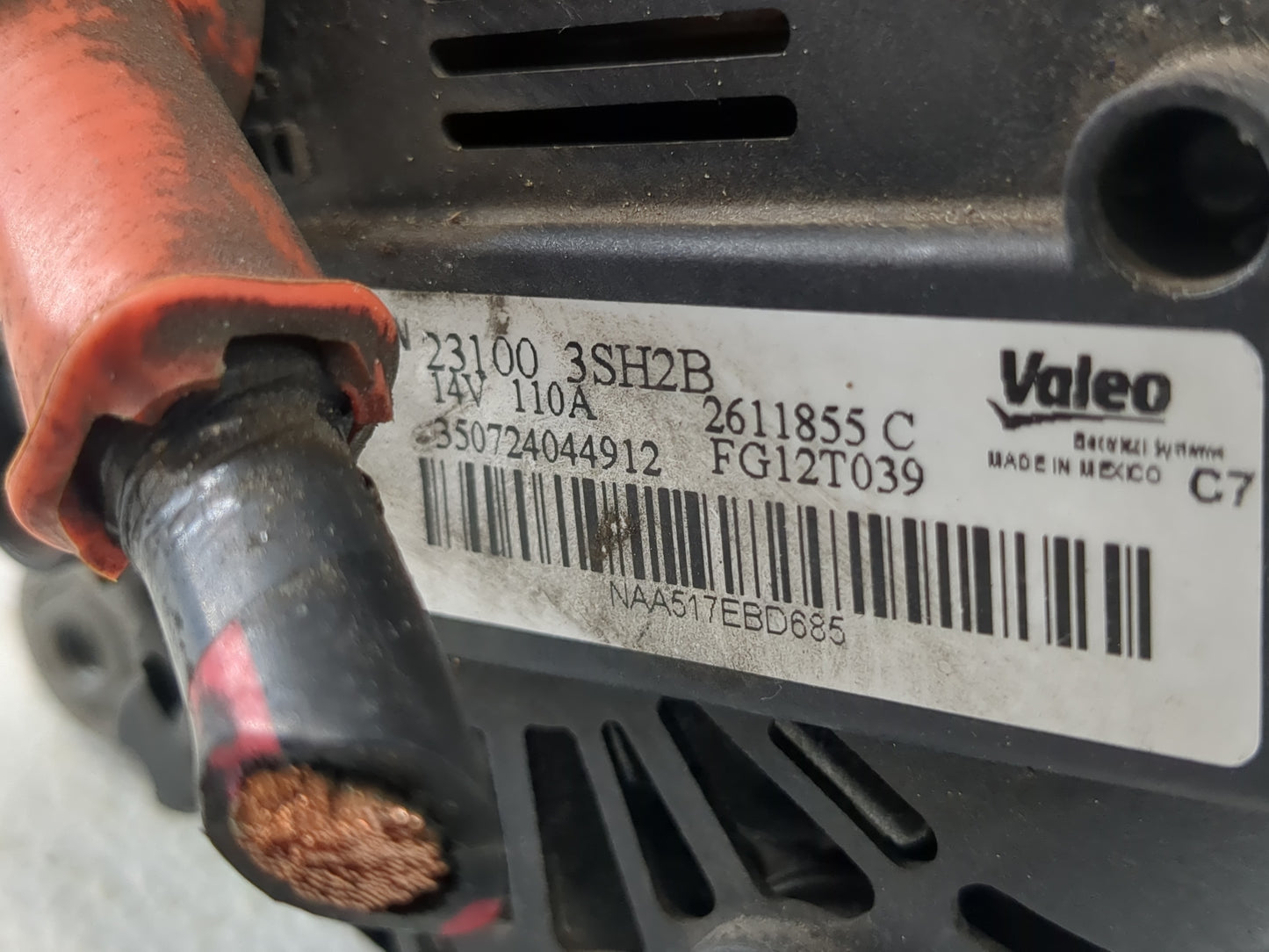 2013-2019 Nissan Sentra Alternator Replacement Generator Charging Assembly Engine OEM P/N:23100 3SH2B Fits OEM Used Auto Par